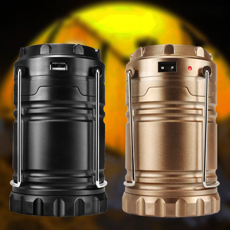 goods in stock outdoors new pattern Hand lamp LED Camping lights solar energy charge Meet an emergency lighting Lantern Camping Tent lights