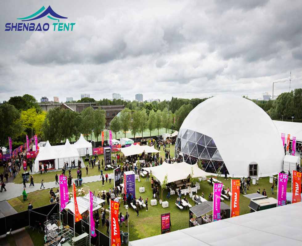 户外展览球形篷房 出口半球形演出展销篷房 申宝帐篷