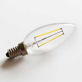 专业供应C35 LED灯丝照明灯泡 2W 4W复古个性装饰节能灯泡