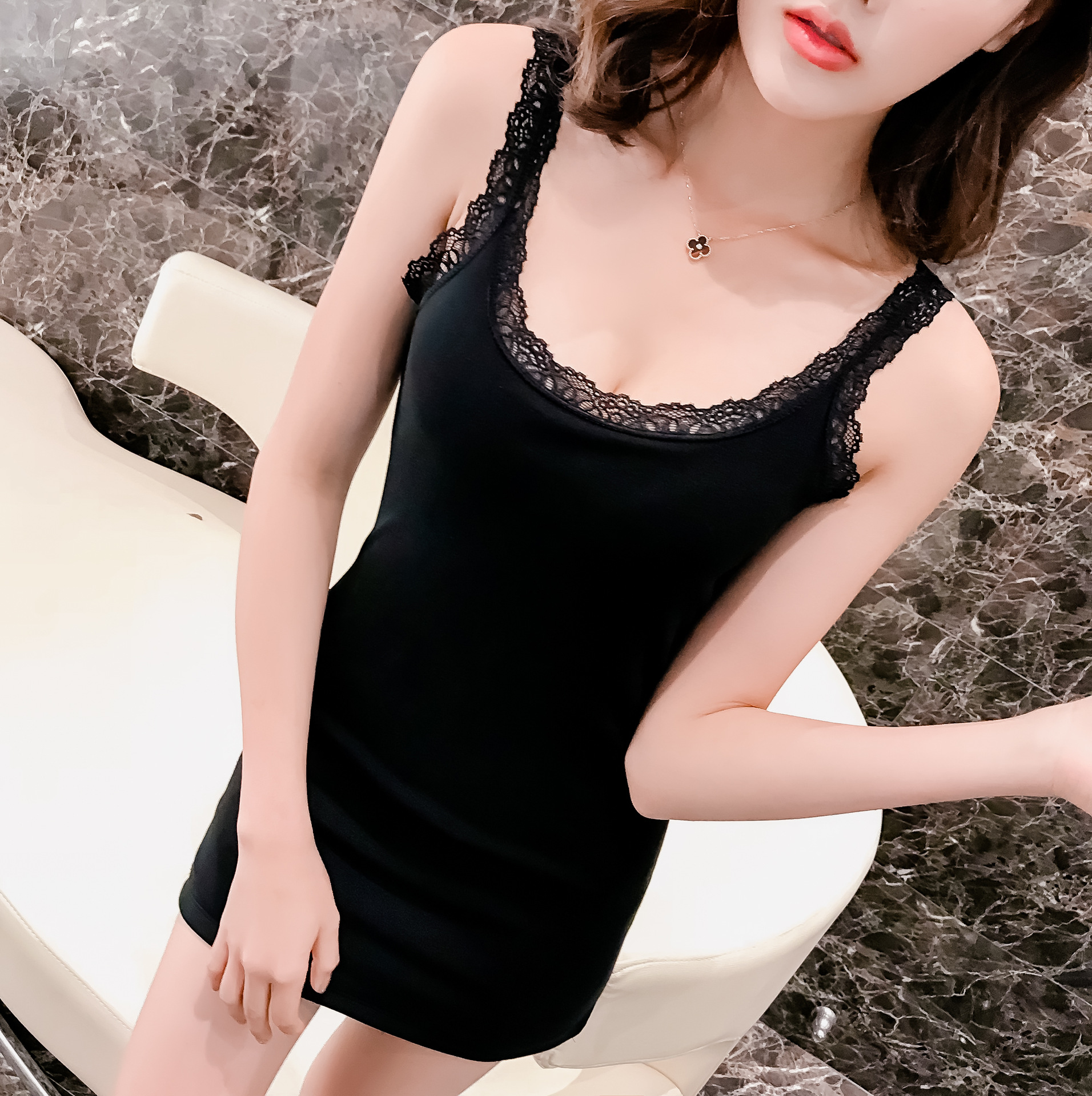 Korean-style sleeveless dress image 1