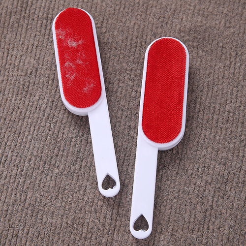 Large Double-Sided Anti-Static Dust Brush for Home Clothes, Dry Cleaning Brush with Handle, Fabric Dehairing Brush, Hair Sticking Tool