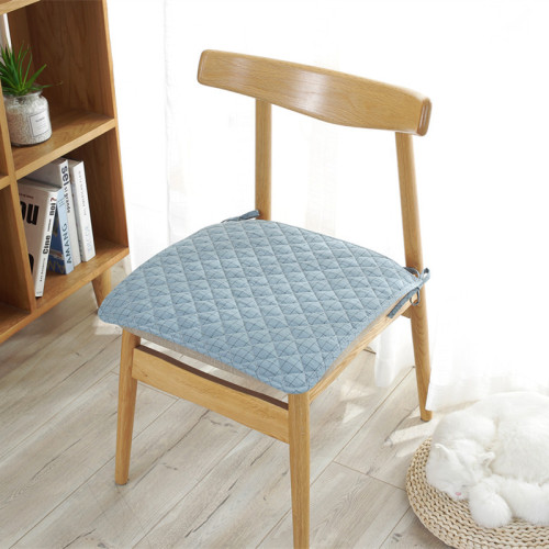 Custom-made and drop-shipped Nordic modern minimalist color-woven, washed pure cotton chair strap, solid color fabric anti-slip dining chair pad