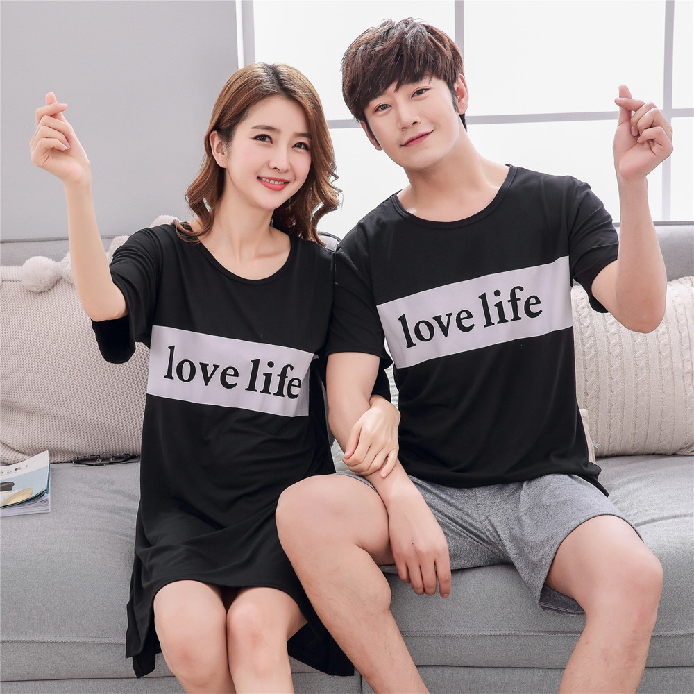 Cute Casual Style Short Sleeves Round Collar Polyester Lover’s Clothes Pajamas display picture 74