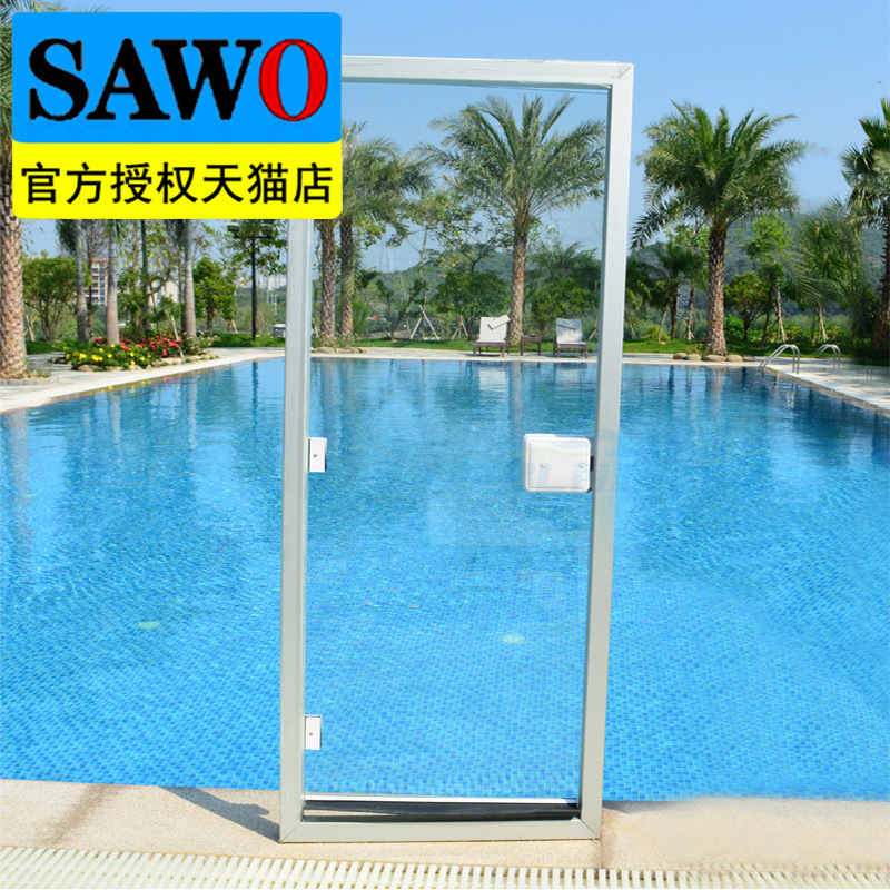 桑拿设备 干蒸汗蒸房设备 全玻璃干蒸门 桑拿房门SAWO蒸汽密封门