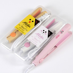 廠家批發卡通迷你小電夾板直發器捲髮棒直卷兩用不傷發內扣空氣劉