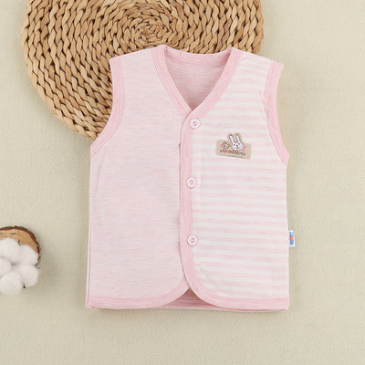 新生婴儿夏季马甲外穿男童女儿童薄款纯棉背心宝宝小马夹坎肩春秋