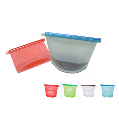 1000ml Silicone bag food silica gel vacuum Sealing bag Food Storage bag Fruits and vegetables Freezing Storage Bags