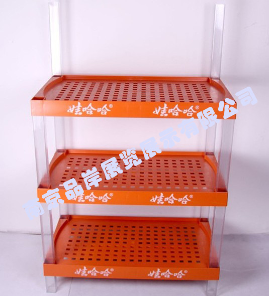 【厂商】娃哈哈塑料陈列架矿泉水展会展示架乳饮品促销货架