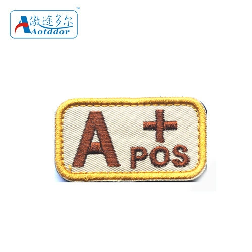 Sea Cable outdoor POS NEG Tactical Blood Type 5x2.6cm A Type B Type A Type O -embroidered Vilewood Magic Patch