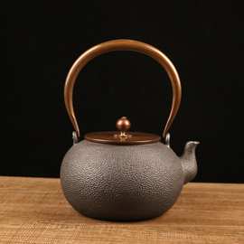铁壶【君子之交1200毫升】铁茶壶日式手工铸铁壶无涂层铸铁烧水壶