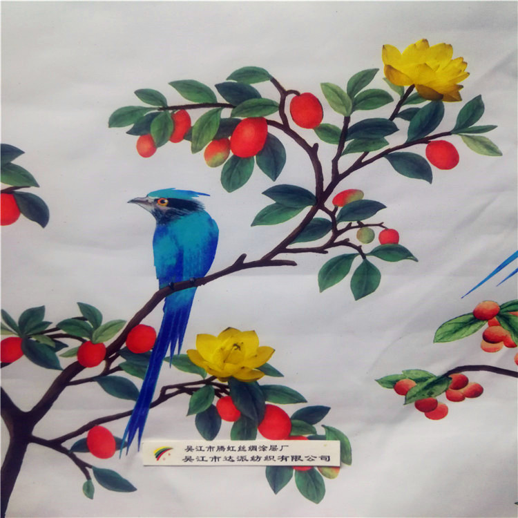 工厂现货流行印花600D牛津布PU涂层阻燃出口帐篷箱包提花面料