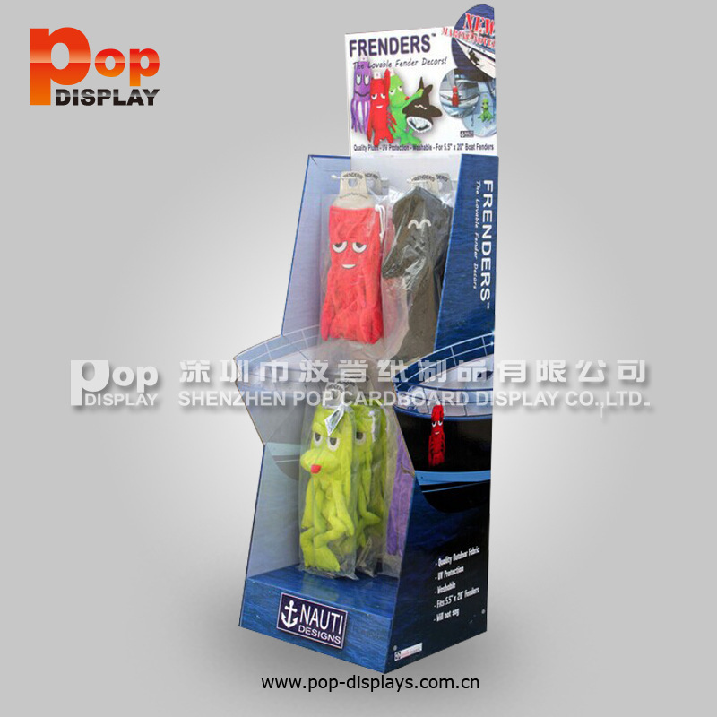 厂家供应超市促销宠物公仔挂钩纸展示货架 挂钩式纸陈列架