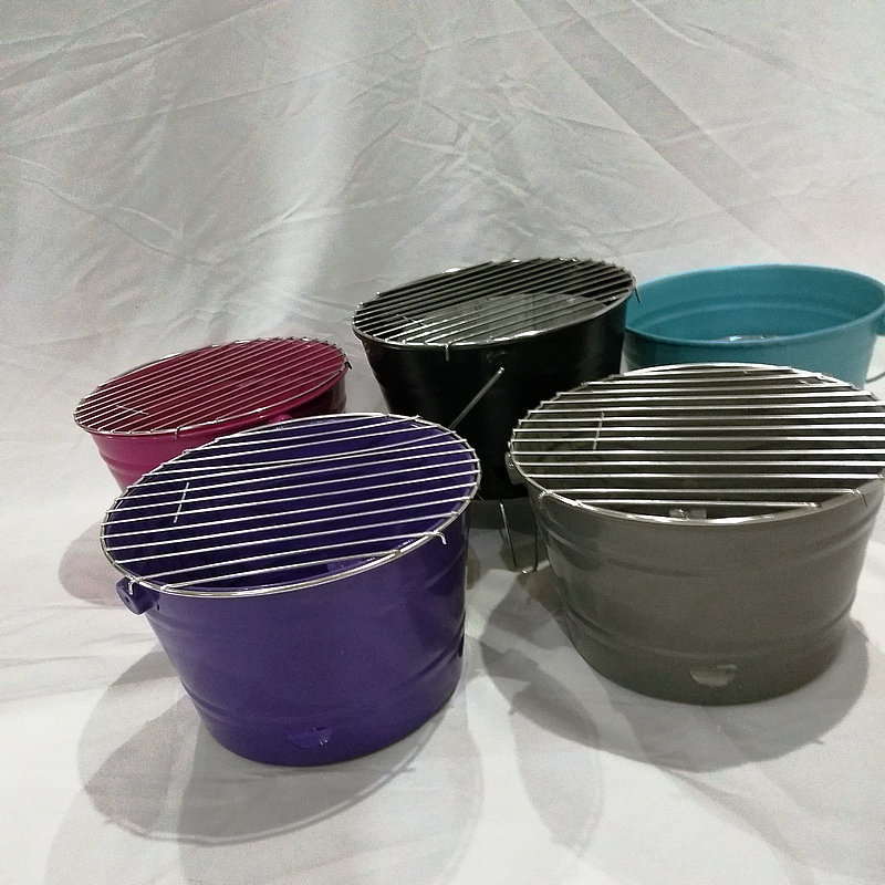 Suministro directo de fábrica integrado de 12 pulgadas creativo en forma de cubo horno de barbacoa portátil horno de barbacoa al aire libre