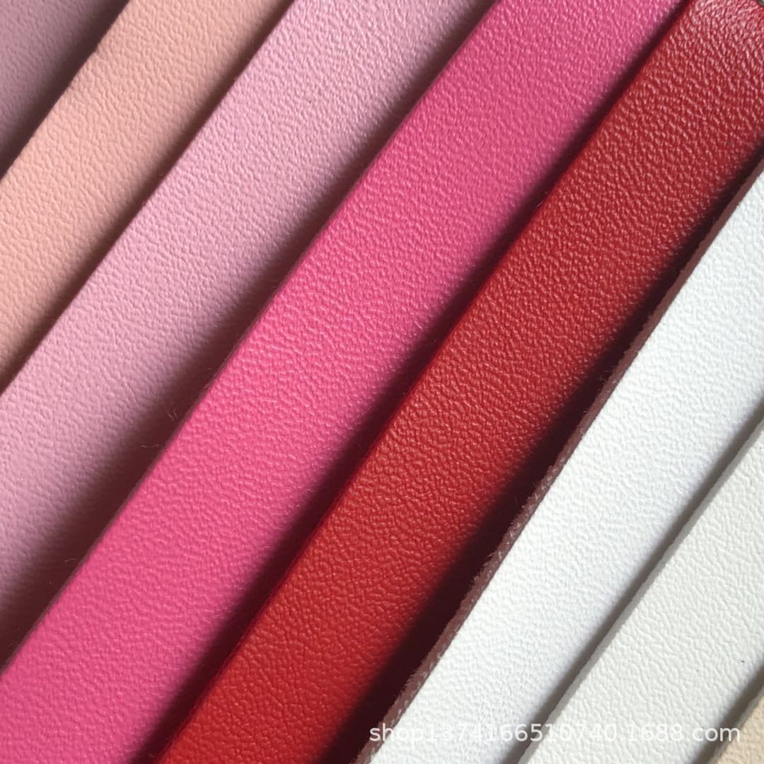 1.2厚度纳帕纹pu皮革背涂超纤同底同色小羊纹耐刮鞋材箱包皮革