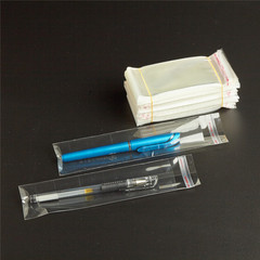 Wholesale 2.5*20cm self-adhesive label sticker pen core stationery bag bracelet transparent packaging bag slender bag