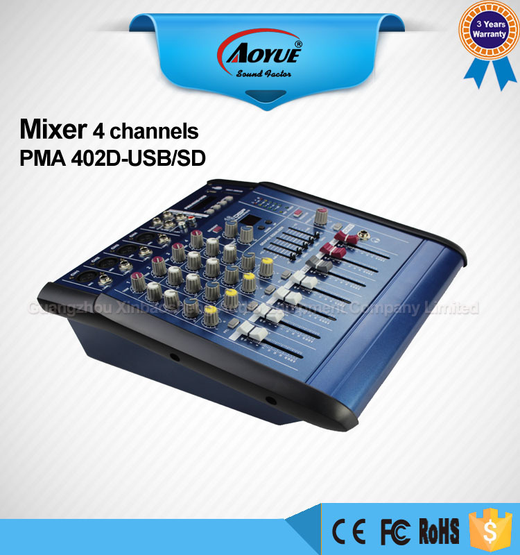 Mezclador profesional mezclador de alta potencia con amplificador de potencia integrado con USB MP3 Equipo de Rendimiento de la etapa