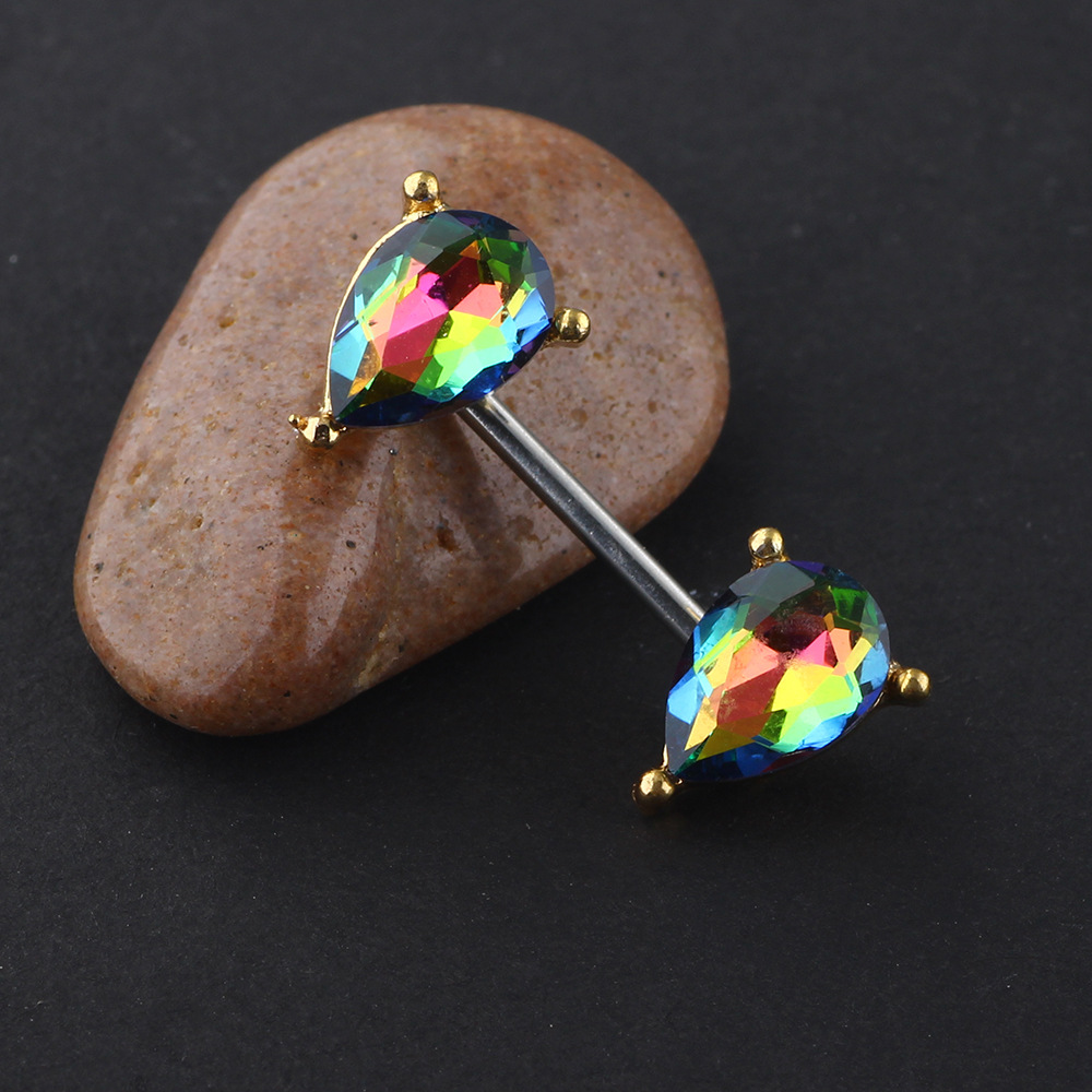 Pointed titanium steel lip stud product view