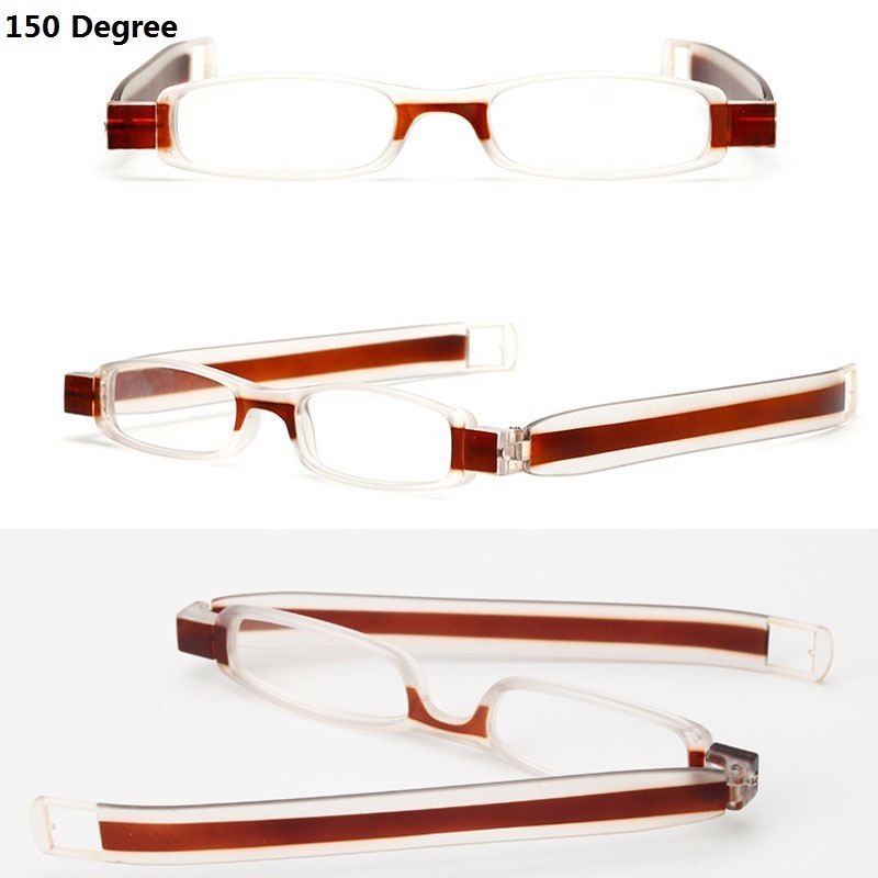 （中性）360度旋转折叠老视阅读眼镜 码数->150度;颜色