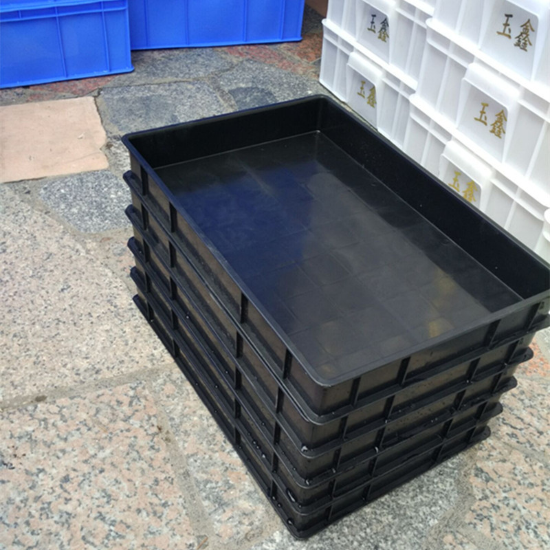 量大从优加厚防静电方盘全新料黑色塑料盘子物料周转方盘厂家直销