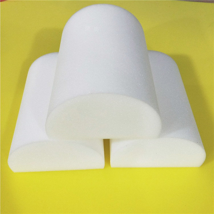 定做 白色半圆柱枕 汽车用品海棉头枕 高回弹抗压半圆柱