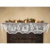 Christmas fireplace cloth white stove towel Virgin religious Christmas day lace stove cloth white 20x90 inch new