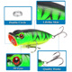 Small Popper Fishing Lures 65mm 10.5g Hard Plastic Baits Fresh Water Bass Swimbait Tackle Gear