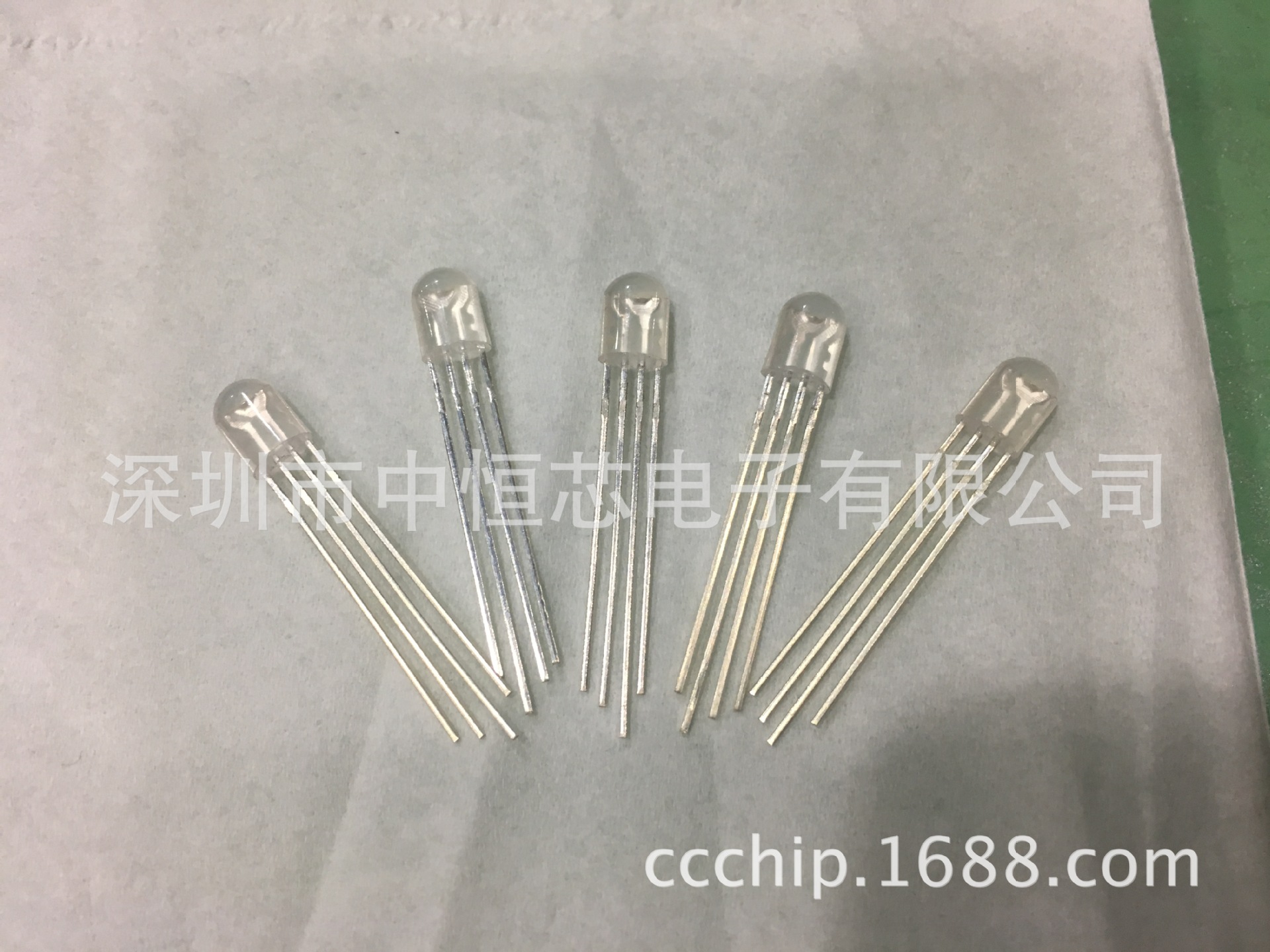 发光二极管 546四脚红绿蓝共阳 LED灯珠 546RGB全彩 发光二极管|ms