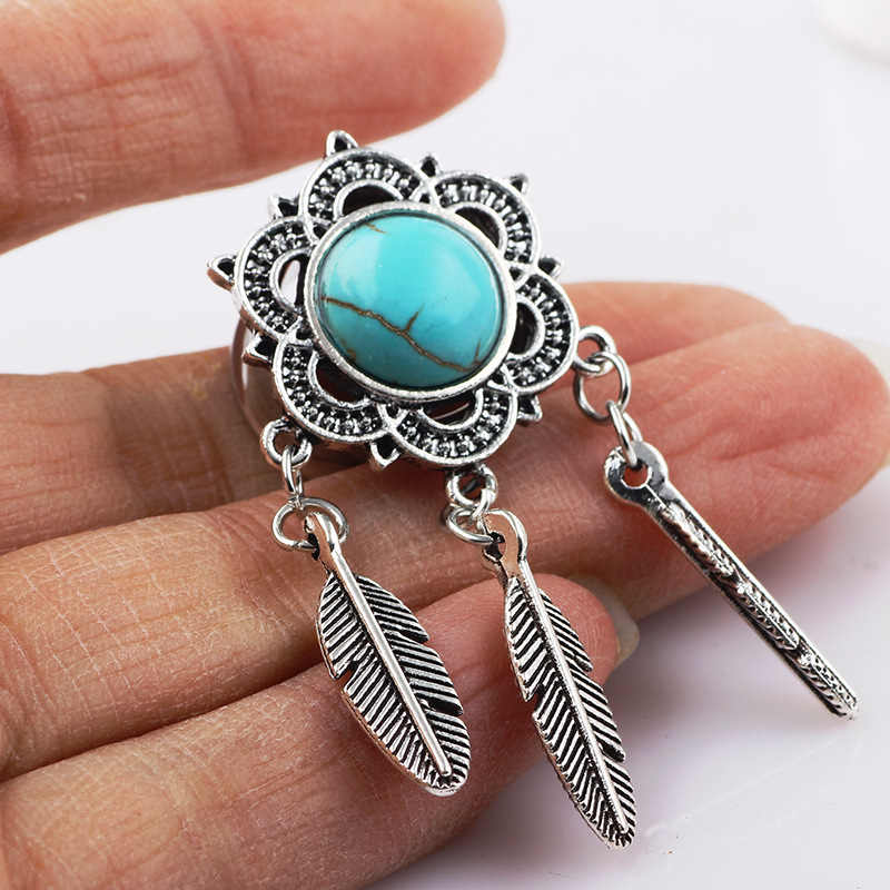 Hot New Pendant Auricle Stainless Steel Peace Tree Ear Expansion Body Piercing Jewelry detail image 7