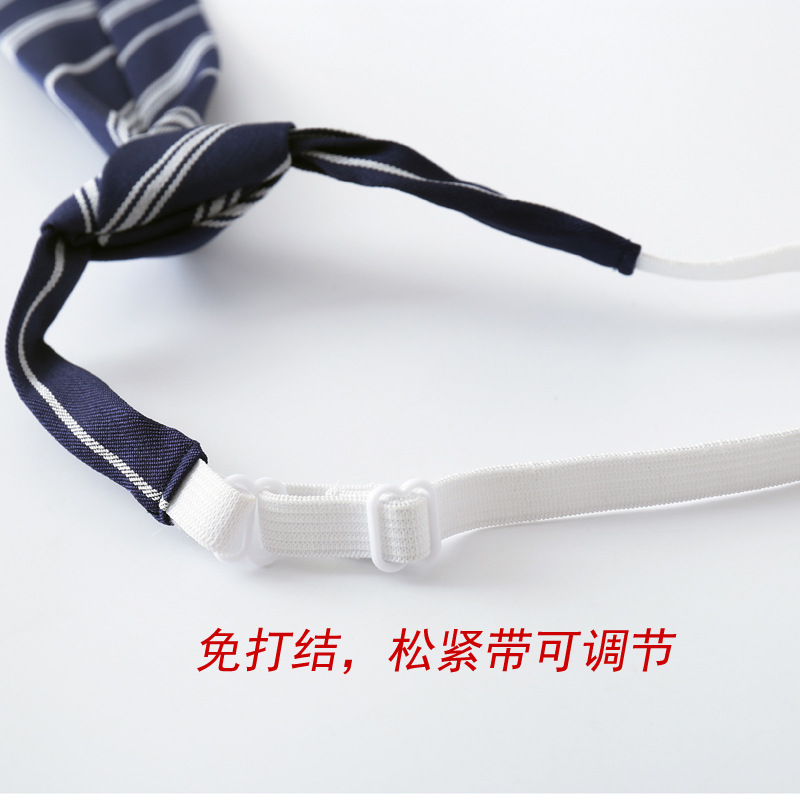 現物のネクタイの女性の短い怠け者のネクタイの学院の風の英倫の日本の学院の風の綿の格の土のクールな原宿の小さいネクタイ