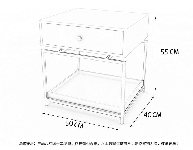 Clearance Luxury Modern Iron Casting Golden Nightstand Coffee End Bedside Table Home Furniture Nightstands Cabinet Cupboard Living Room 1