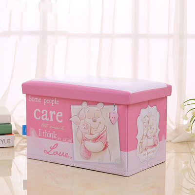 折疊收納凳收納箱多功能兒童汽車米奇可坐人長方形換鞋凳卡通