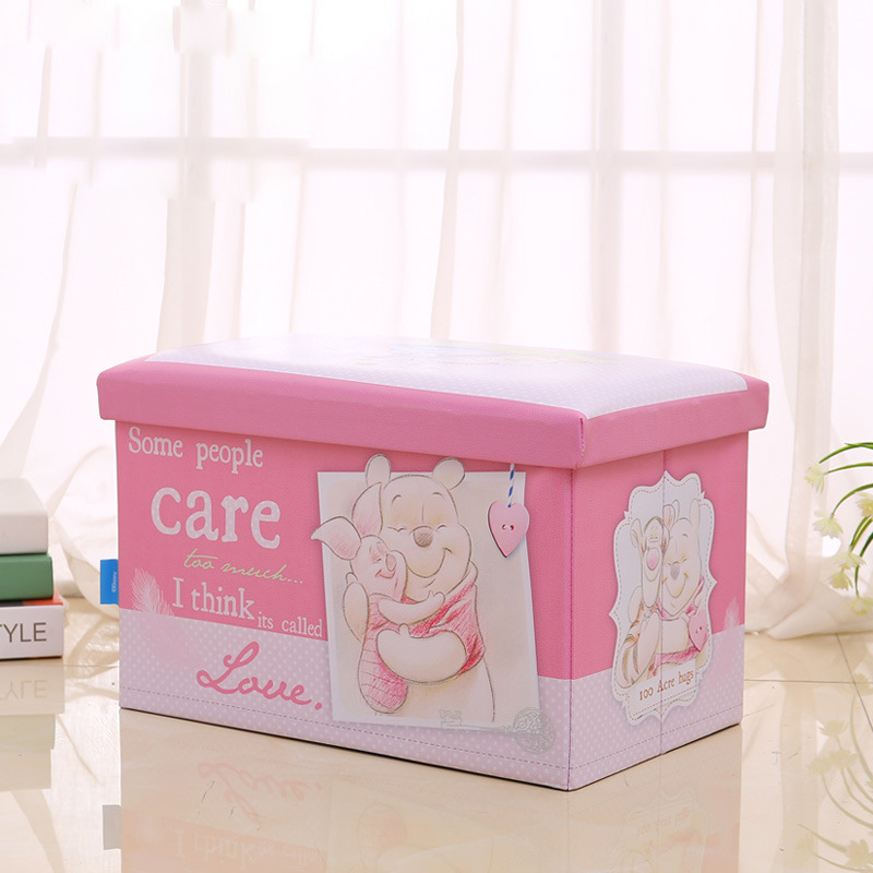 折疊收納凳收納箱多功能兒童汽車米奇可坐人長方形換鞋凳卡通