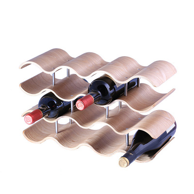 Home Furnishing hotel Bar counter woodiness Wine originality Undulation grape Wine rack Display rack solid wood Wine Rack