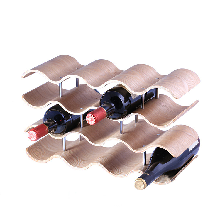 Home Furnishing hotel Bar counter woodiness Wine originality Undulation grape Wine rack Display rack solid wood Wine Rack
