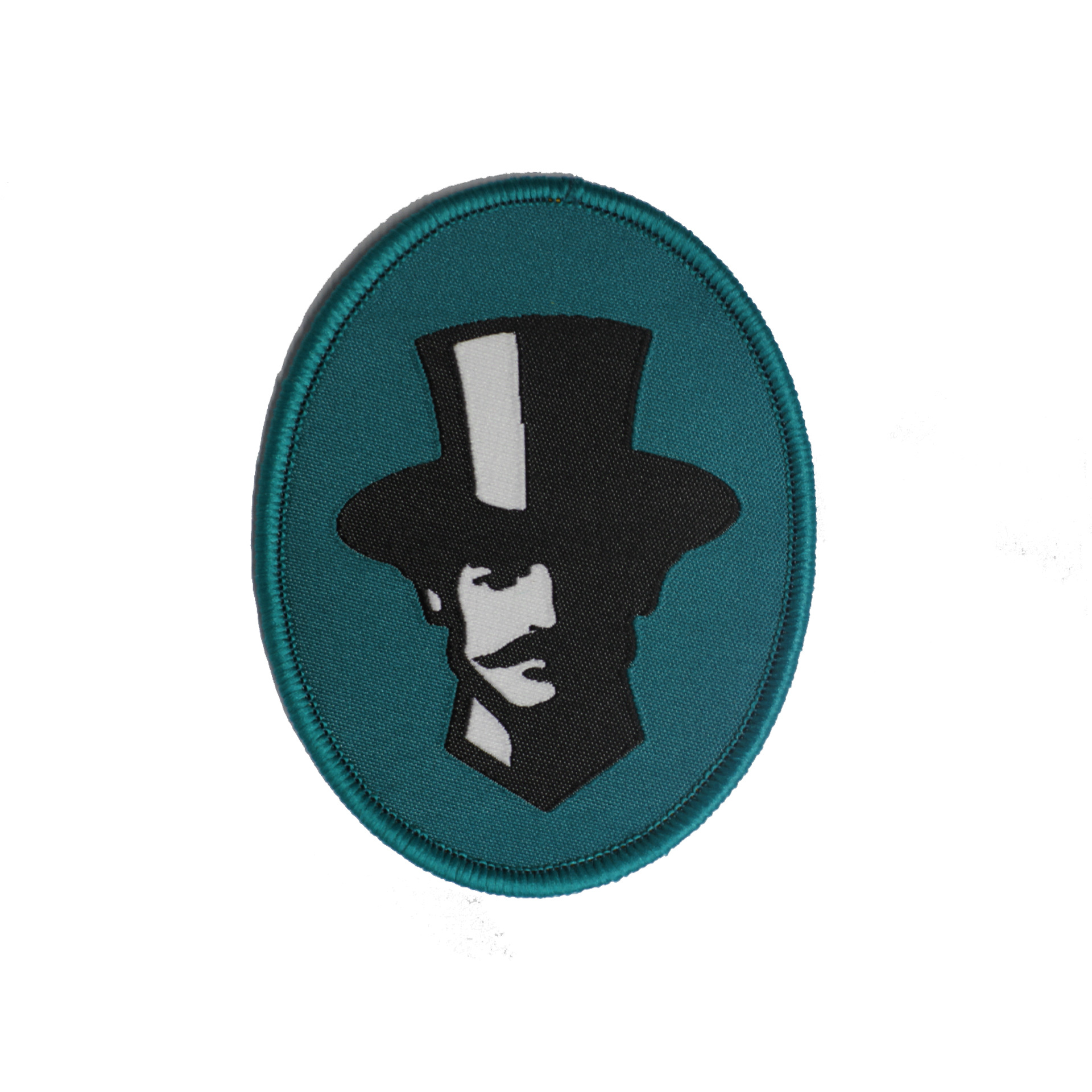 厂家定做创意英文字母织唛章 定制织唛章 个性人物头像织唛章