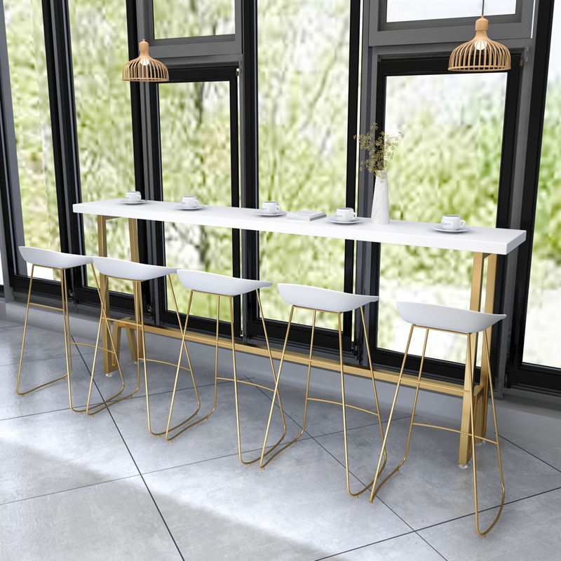 Northern Europe Café Wall Bar counter Tables and chairs Simplicity Beverage shop Lounge solid wood Tall tables household Bar counter