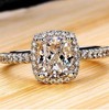 Fashionable square zirconium, ring with stone, European style, wish, Amazon, ebay