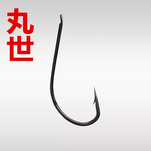 Long-handled fine steel pill fish hook bag bulk hook barbed 4#-36# flat head long-handled pill wholesale