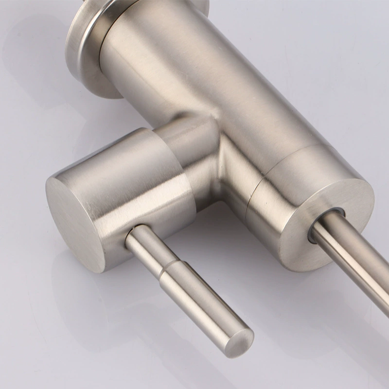 Посудомойная раковина из нержавеющей стали 304, одинарная холодная для кухни, длинная изогнутая горловина с прямым краном, чистый фильтр очиститель воды
