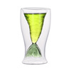 Mermaid Cup fashion creative fruit juice drink ice cream double -layer transparent glass wine whiskey cup