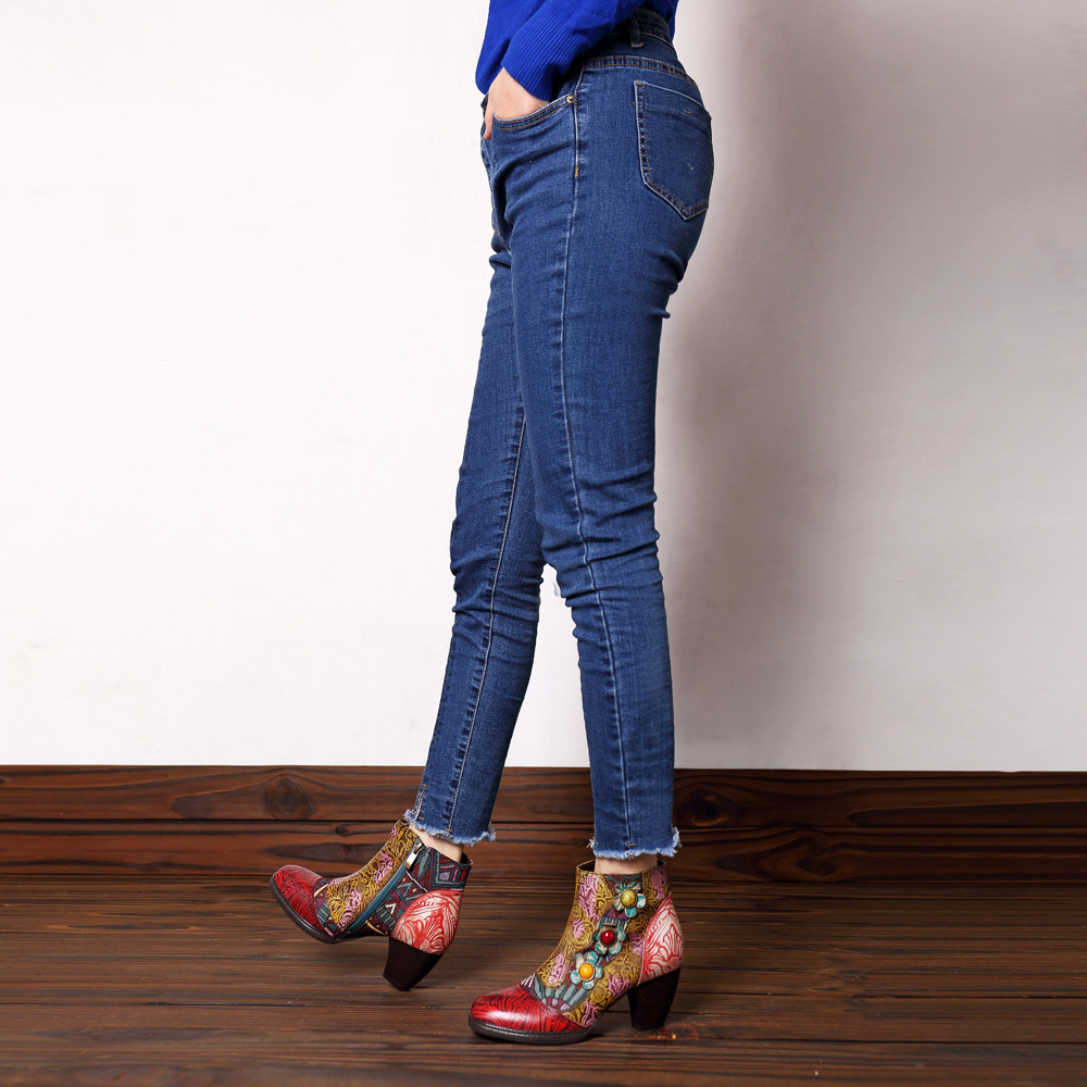 Bottes femme en En cuir - Ref 3354839 Image 9