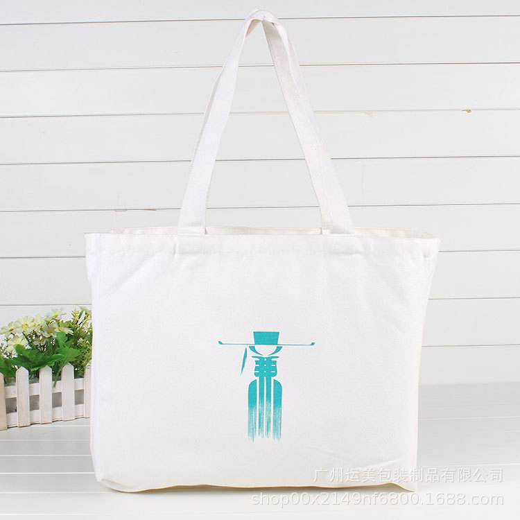 广州工厂环 保简约手提帆布袋 创意广告纯棉卡通棉布袋可定logo