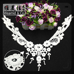 Direct Manufacturer Sale, Export Women's Cotton Thread Soluble Embroidery Fringe Collar, All Cotton Lace Embroidered European and American Style Windbreaker Collar