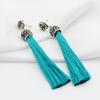 Retro fashionable long earrings, accessory, boho style, European style