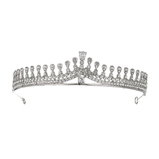 Joyería Nupcial Tiara Accesorios Para El Cabello Rhinestone Corona Estilo Simple Joyería Nupcial display picture 12