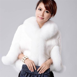 Faux Fox Fur Collar Short Coat for Women, Slim Fit, European and American Style, Autumn and Winter Eco-Friendly Rabbit Fur Vest, Elegant Off-Season