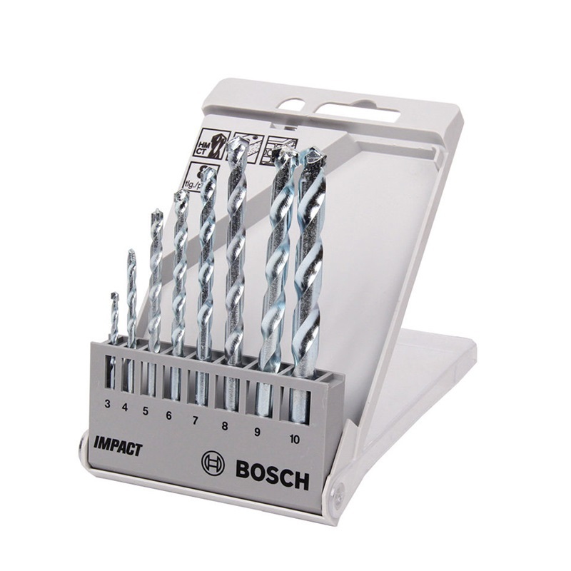 博世冲击石工钻头,8件套(3/4/5/6/7/8/9/10)