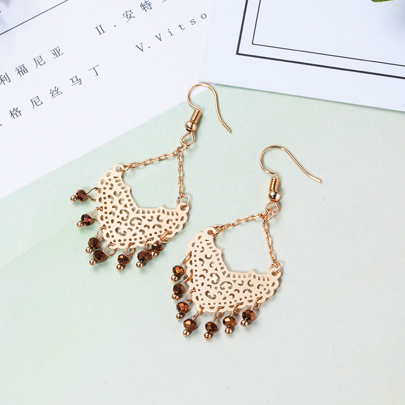 Boucles D&#39;oreilles Rétro Pendentifs Creux display picture 3