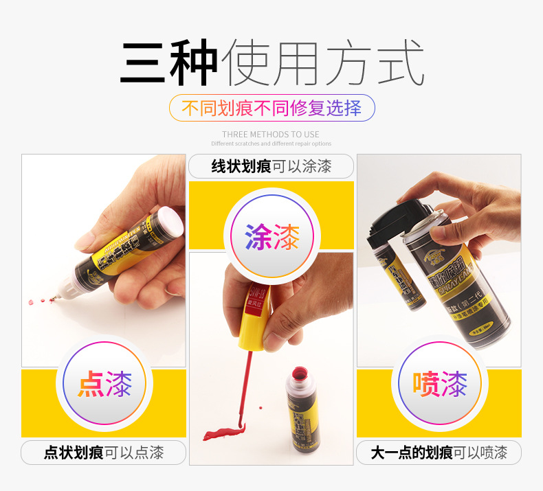 Kajiayi Car Scratch Repair Paint Pen Mark Removal Grinding Pearl White Black Deep Scratch Car Paint