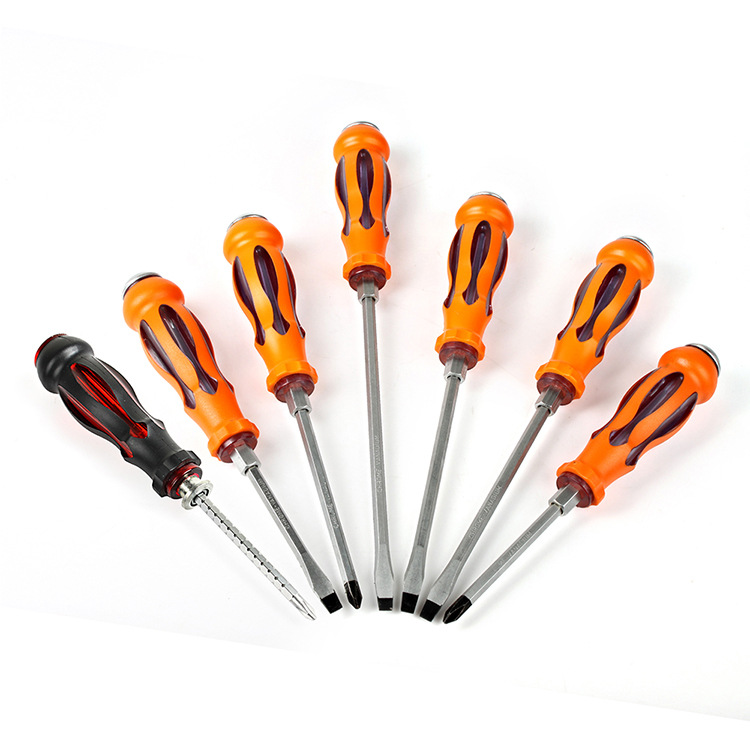 Bolso de PVC de dos colores de plástico grande cola de uñas se puede golpear a través del Centro destornillador Cruz palabra ciruela destornillador de grado industrial